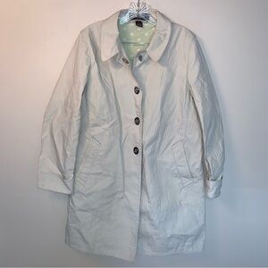 Coach White Trench Coat Classic Lightweight Design 14